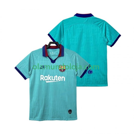 Camisola FC Barcelona 2019 2020 Retro Homem Equipamento Terceiro Manga Curta